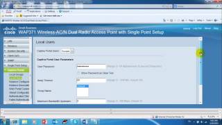 how to configure AP and Captive Portal on WAP371 [upl. by Emearg]