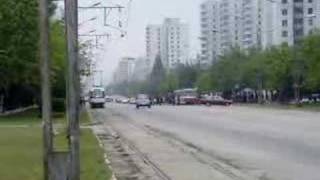 平壤市電 Tram cars in Pyongyang City [upl. by Nevad]