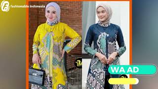 Baju wanita batik tunik kantoran terbaru 2024 [upl. by Kalin]