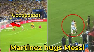 Lautaro Martínez HUGS Lionel Messi to Celebrate Goal During Copa America 2024 [upl. by Nivre325]