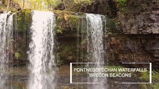 PONTNEDDFECHAN WATERFALLS Brecon Beacons HD  DJI Mavic Pro [upl. by Arahs]