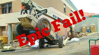 Telehandler Fails  Construction Accidents  Gradall Fails [upl. by Ernestus]