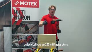 Batteridrillen Hilti SF 10W22 ATC fra Motek får gjort jobben raskt [upl. by Yatnahs]