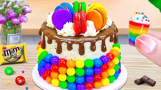 OREO Mixed MampM Chocolate Fondant Cake 😍 Easy Baking Rainbow Mini Cake Recipes 🌈 Petite Mastery [upl. by Osmen748]