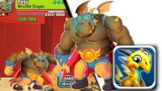 Dragon City Mobile Wrestler Dragon BATTLE [upl. by Aisetra]