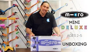 Micro Mini Deluxe Scooter Unboxing  by Micro Kickboard [upl. by Cahn143]