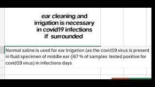 DrHasib ear cleaning and irrigation is necessary in covid19 infections if surrounded [upl. by Akcirred]