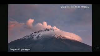 Timelapse Volcán Popocatépetl 1 De septiembre De 2024 [upl. by Mihalco600]