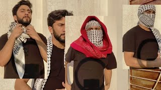 How to tie Palestinian Keffiyeh Part 2  SheMagh Tutorial I Majid Shah [upl. by Gagliano]