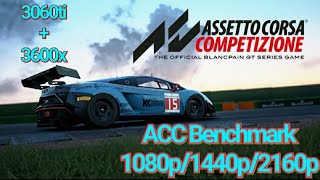 SimRacing Benchmarks  AssetoCorsaCompetizione 3060ti 3600x  108014402160 [upl. by Puto]