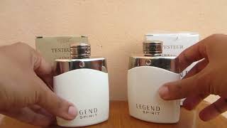 REAL vs FAKE MONT BLANC LEGEND SPIRIT testers [upl. by Auohs]