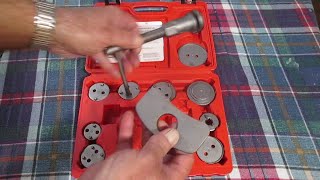 Using a Disk Brake Caliper tool to seat a rear brake caliper piston [upl. by Buhler]