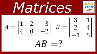 PRODUCTO DE MATRICES  Ejercicio 1 [upl. by Erin]