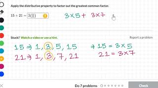 Distributive property exercise examples Hindi [upl. by Norrehc239]