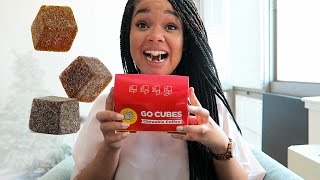 TRYING THE WORLDS FIRST CHEWABLE COFFEE  Go Cubes [upl. by Verna]