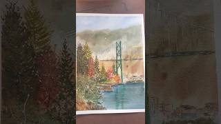 Watercolor cityscape 🌆 painting watercolor lionsgate art watercolorpainting [upl. by Emmalynn]