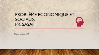 Problème Economique et sociaux PES S3  PARTIE 1 [upl. by Eudoxia363]