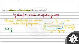 How do epilimnion and hypolimnion differ from each other [upl. by Aneelahs]