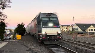 NJT 4546 ALP45 leads NJT 5431 into Dunellen [upl. by Fugate562]