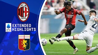 AC Milan vs Genoa Extended Highlights  Serie A  CBS Sports Golazo [upl. by Aralomo]