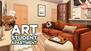 Art Student Apartment Renovation  402 Pinecrest  Sims 4 Speed Build  CC Links [upl. by Aliuqaj]