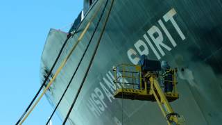 Up Close and Personal Hispania Spirit Drydocking  Teekay [upl. by Nahej]