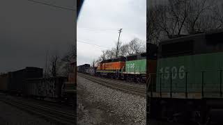 BNSF 1506ExBN Leading EB Gardner Local on the BNSF Emporia Sub in Olathe KS on March 10 2018 [upl. by Hannahsohs]