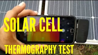 Thermography test of solar panel at solar plant using Android phone [upl. by Paula424]