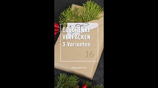 Geschenke einpacken  3 einfache Varianten 🎁🎄 [upl. by Ephraim618]