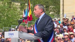 Discours dOlivier Carré  Fêtes de Jeanne d’Arc 8 mai 2018 [upl. by Kcirddec]