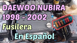 DIAGRAMA de FUSIBLES Daewoo Nubira 1998  2002  En Español [upl. by Yerok]