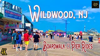 Wildwood New Jersey Boardwalk and Moreys Piers 2023 [upl. by Ettelrats]