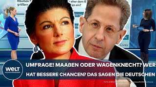 DEUTSCHLAND Umfrage Werteunion mit Maaßen oder Bündnis Sahra Wagenknecht Wer hat bessere Chancen [upl. by Arlina577]