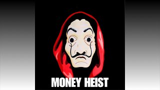 Money Heist Mask Drawing by Van B Arts  Mixed media art  Timelapse [upl. by Gemperle665]