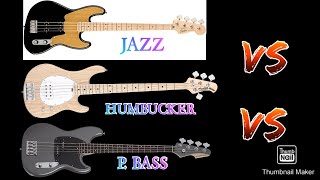 Bass PICKUP COMPARISON JAZZ VS HUMBUCKER VS P BASS bass bassface lowend worshipbass [upl. by Sonnnie]