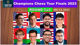 🔴 Round 56  Champions Chess Tour Finals 2023  Carlsen Nakamura Caruana Mvl So Firouzja [upl. by Uahsoj]