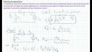 régime continu  Théorème de superposition [upl. by Nanerb]