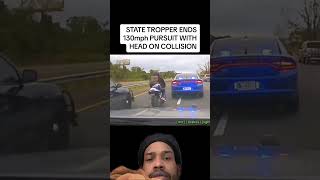 State Trooper Ends Chase With Head On Collision Justcarvids [upl. by Parent518]