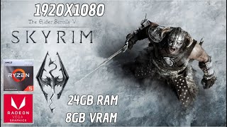 SKYRIM RYZEN 5 4600G VEGA 7 8GB RAM 24GB RAM [upl. by Yrot]