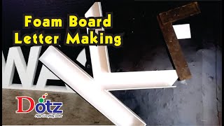 foam board letter making [upl. by Ijar]