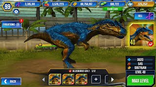 NEW ALLOSAURUS GEN 2 IN JURASSIC WORLD THE GAME [upl. by Gnivri870]