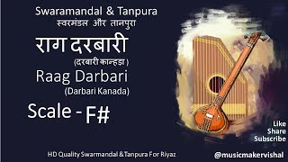 Raag Darbari Darbari Kanada Swarmandal amp Tanpura F scale F Sharp राग दरबारी दरबारी कान्हड़ा [upl. by Asabi290]