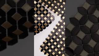 Black amp Gold Woven Glass Mosaic Tiles  Luxurious Design Showcase [upl. by Rexfourd]