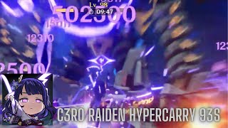 100 Crit Rate C3R0 Raiden 93s Top Half  Spiral Abyss 48 [upl. by Gualterio]