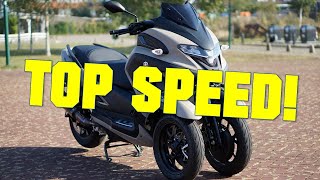 YAMAHA TRICITY 300  TOP SPEED  GPS [upl. by Anale]