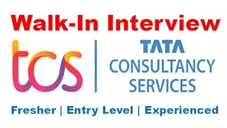 TCS WALK IN INTERVIEW FOR ANY GRADUATE 2024 [upl. by Erine]