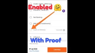 Flipkart cash on delivery NAYA Glitch 😍  How to Enable 🤗 phones flipkart hacks tipsandtricks [upl. by Aihsi]