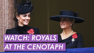 WATCH Royal Family Attend Remembrance Sunday at the Cenotaph in London [upl. by Notlrak]