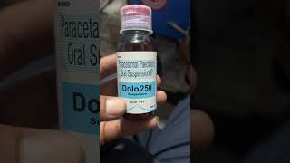 Dolo 250 suspension  Paracetamol Paediatric Oral Suspension IP shorts trending ❤️🏥 [upl. by Eiramllij]