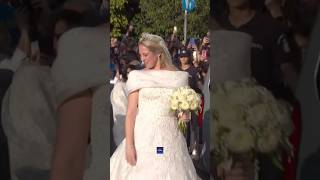 Princess Theodora Sparkles in the Khedive Tiara on Her Wedding Day in Athens royal greece greek [upl. by Nnywg]